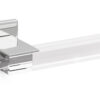 An image of the 'Ice Cube' lever handle by Olivari, in a C6 (Bright Chrome / Transparent) finish